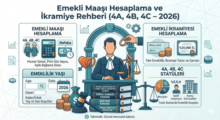 Emekli Maaşı Hesaplama ve İkramiye Rehberi (4A, 4B, 4C – 2026)