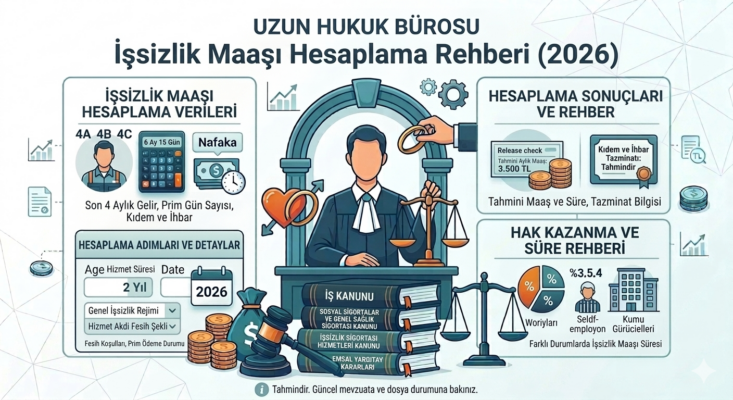 İşsizlik Maaşı Hesaplama 2026 | Geri Sayım & Hukuki Analiz