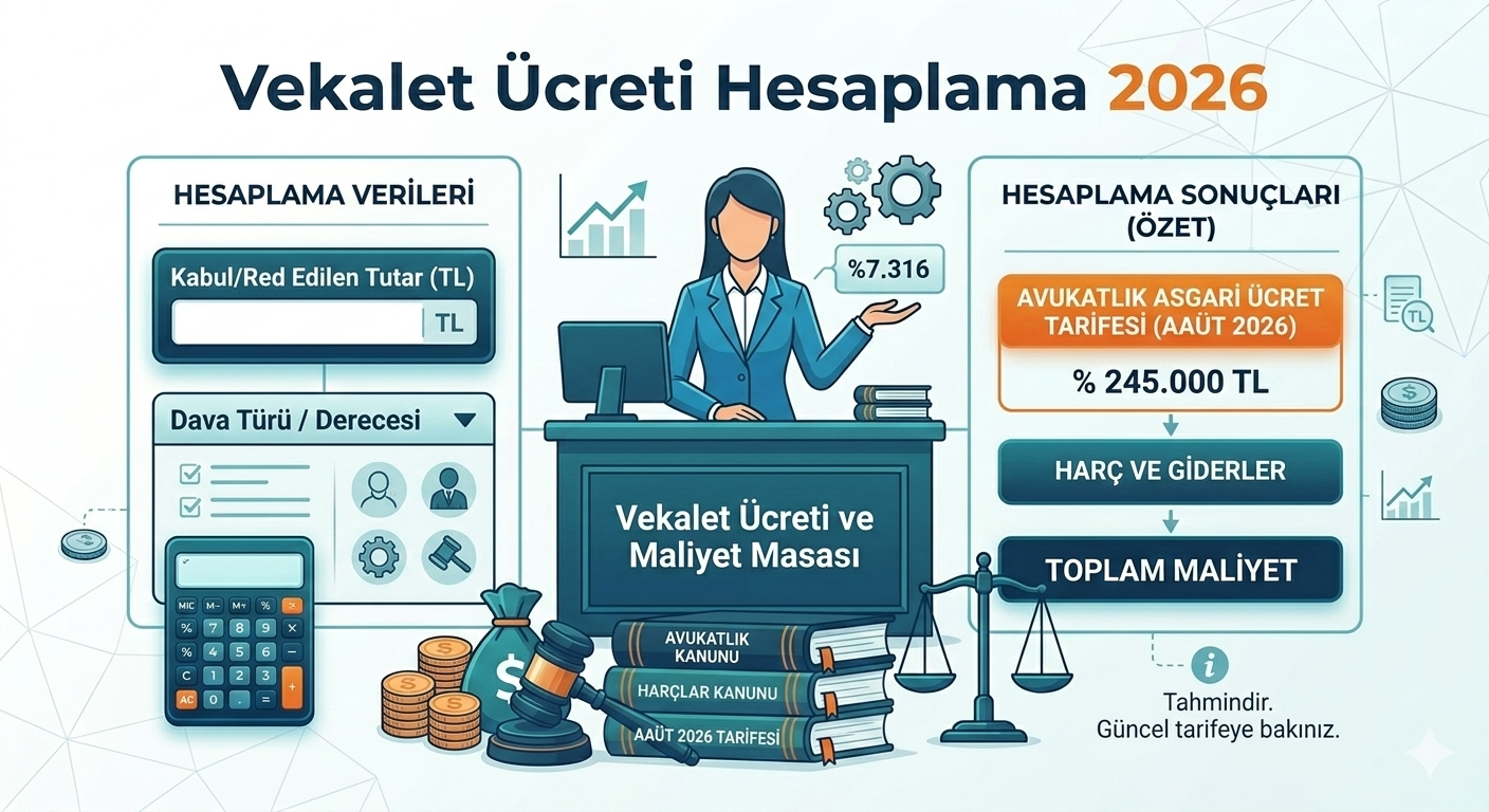 vekalet ücreti hesaplama uzun hukuk